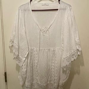 Baci linen and lace shirt
